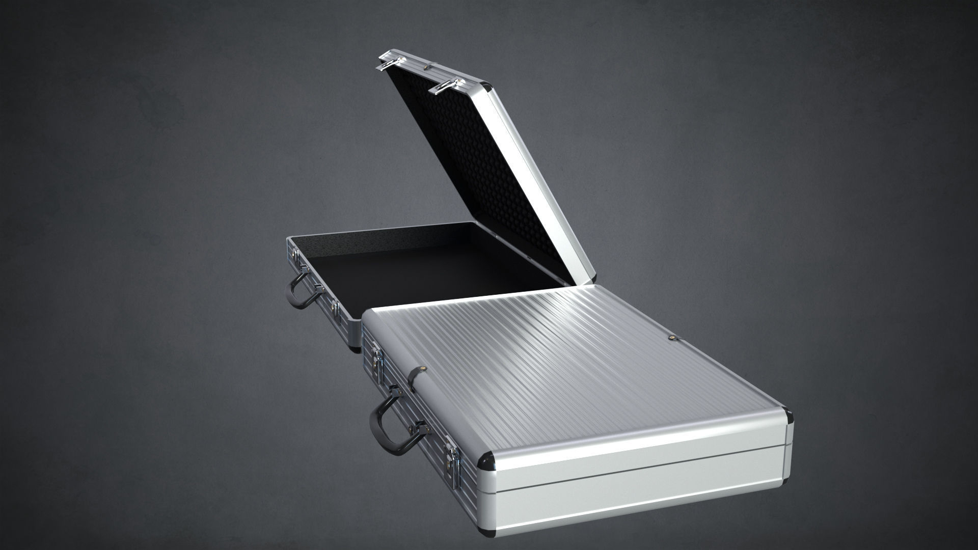 Two Briefcases Low-poly 3D model_7