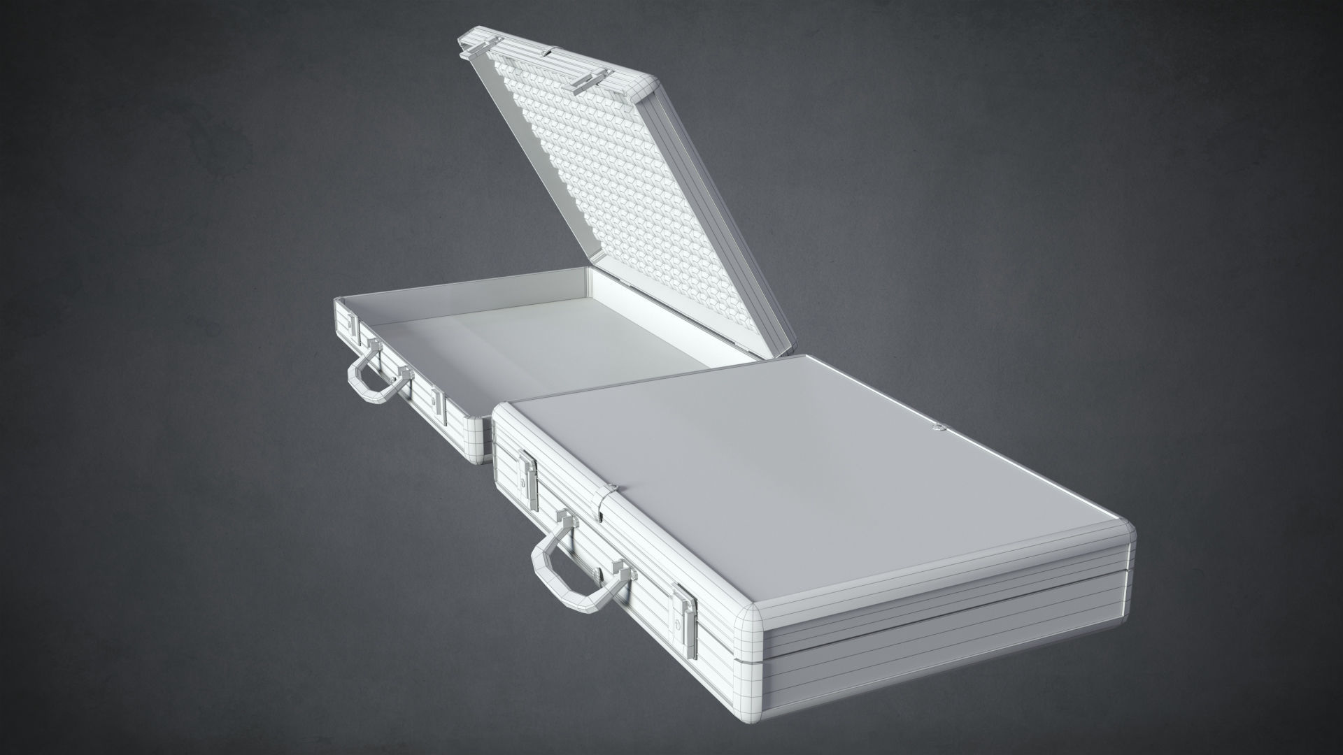 Two Briefcases Low-poly 3D model_8
