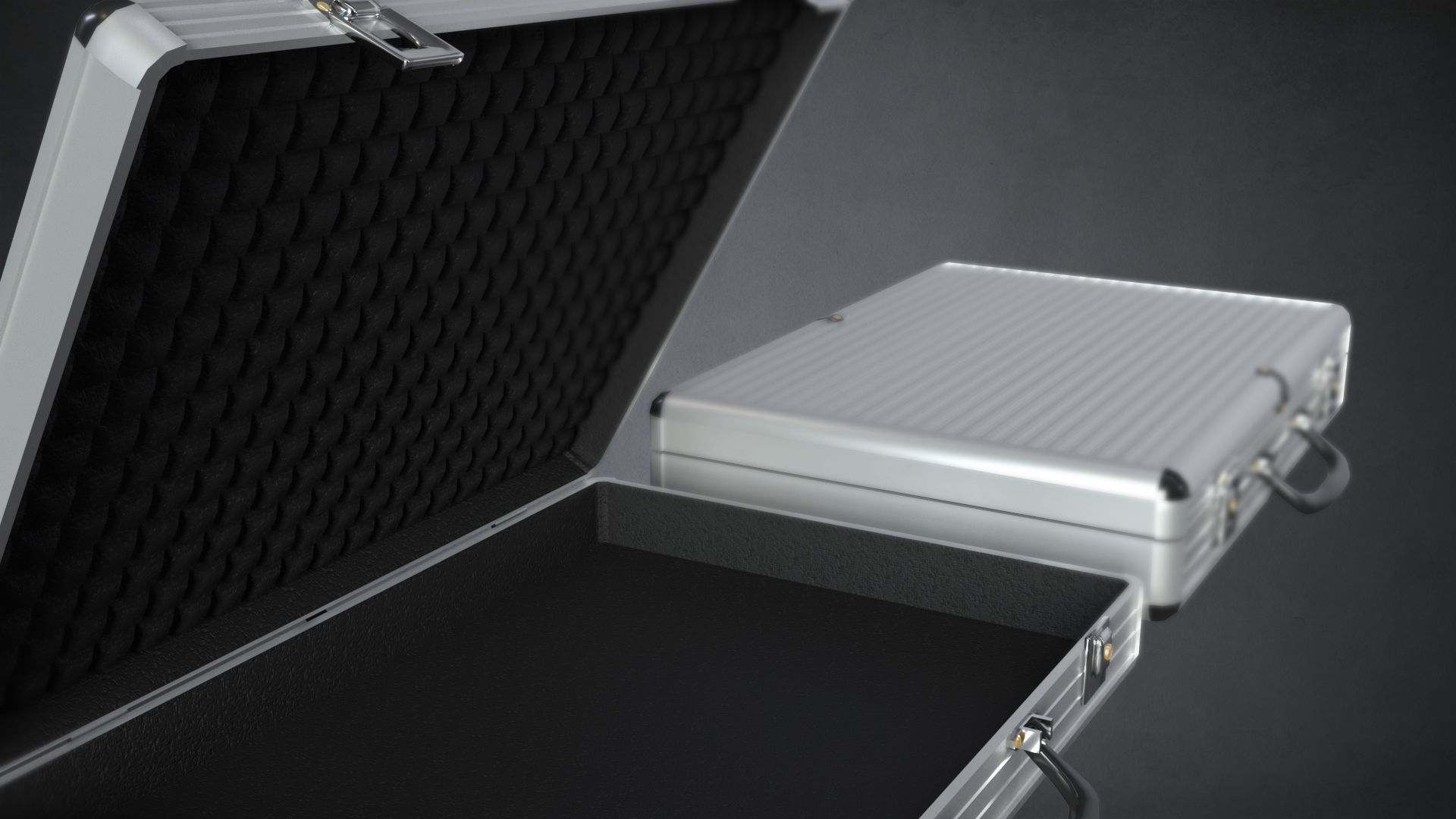 Two Briefcases Low-poly 3D model_5