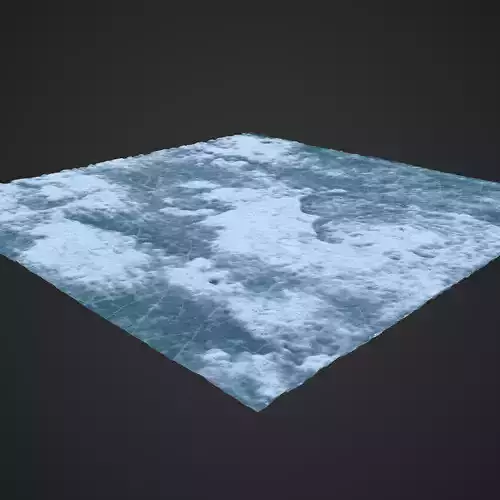 Ice ground material Low-poly 3D model