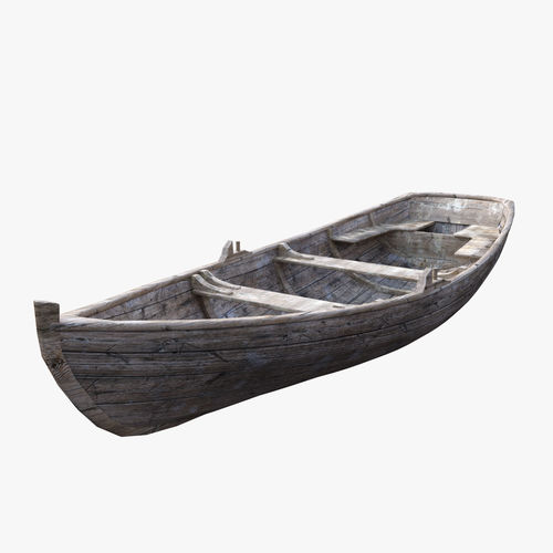 Old Boat Low-poly 3D model