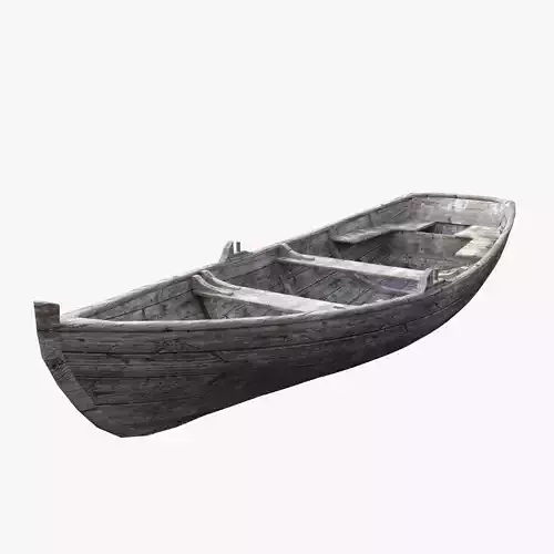 Old Boat Low-poly 3D model