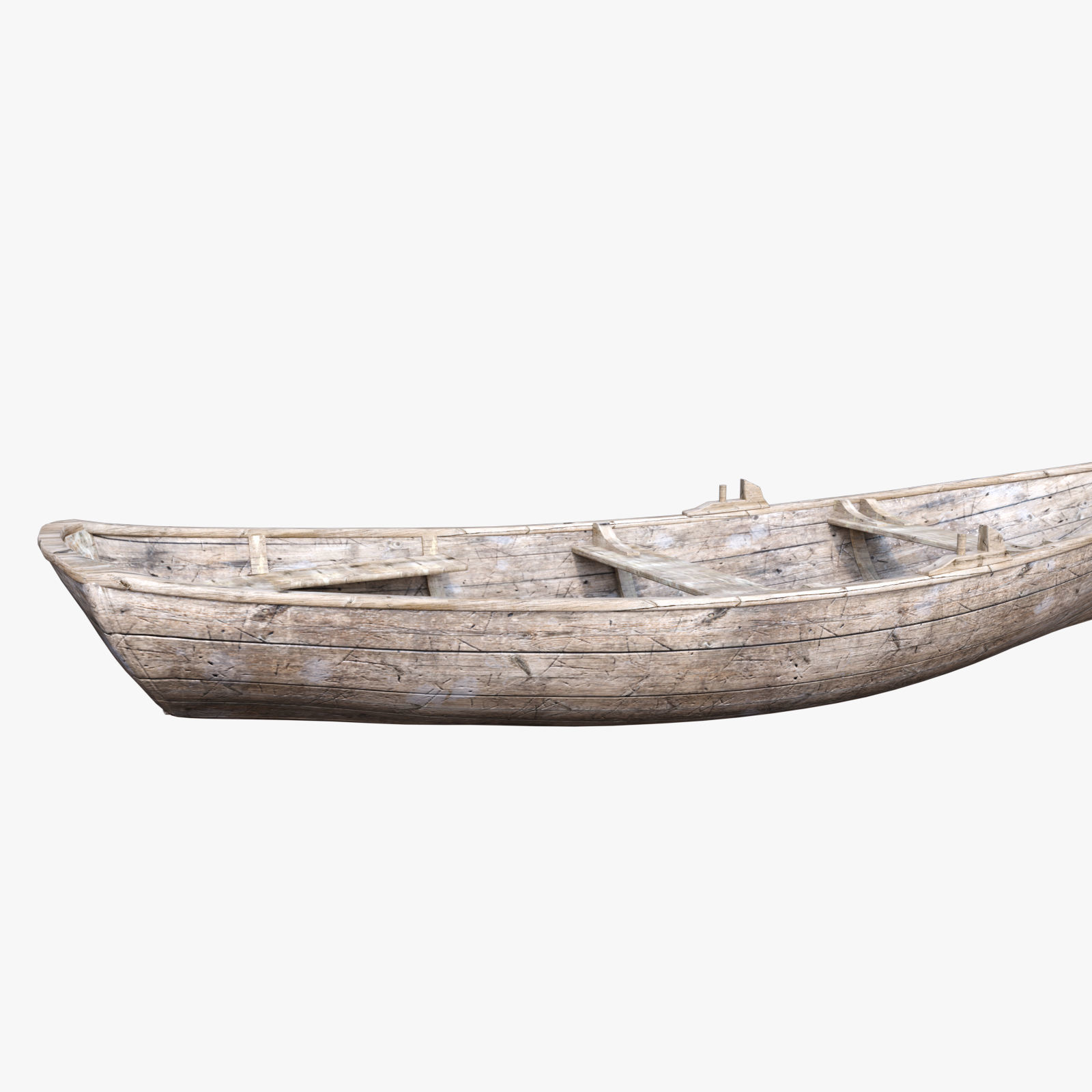 Old Boat Low-poly 3D model_10