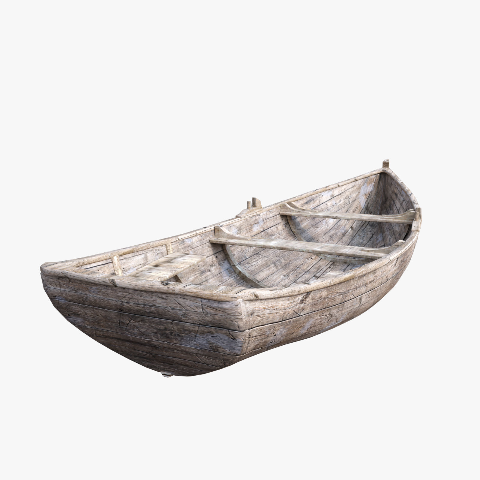Old Boat Low-poly 3D model_11