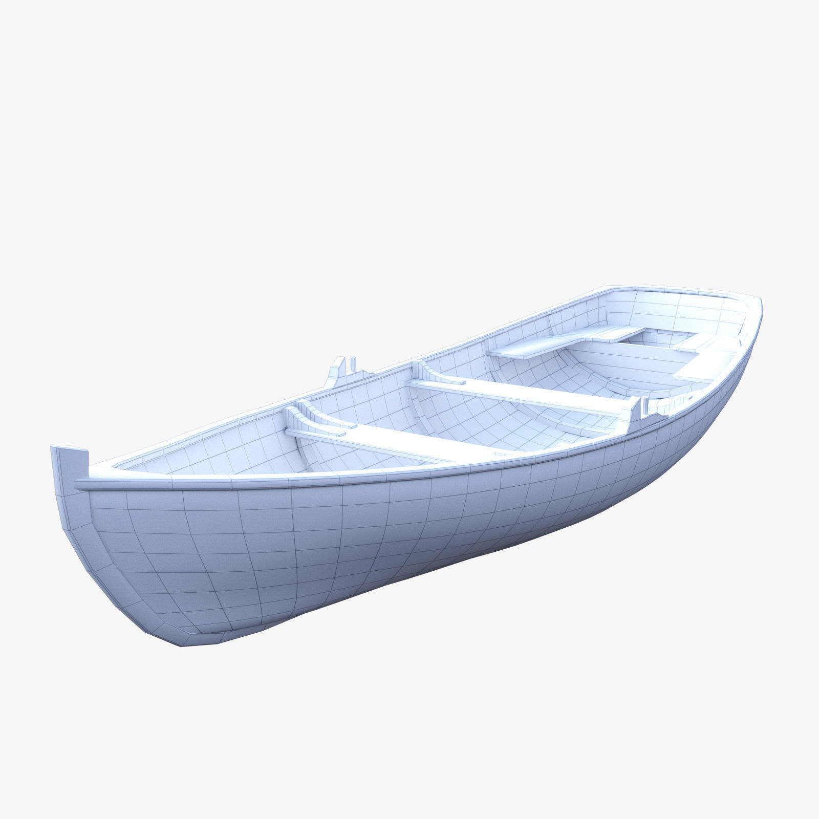 Old Boat Low-poly 3D model_12