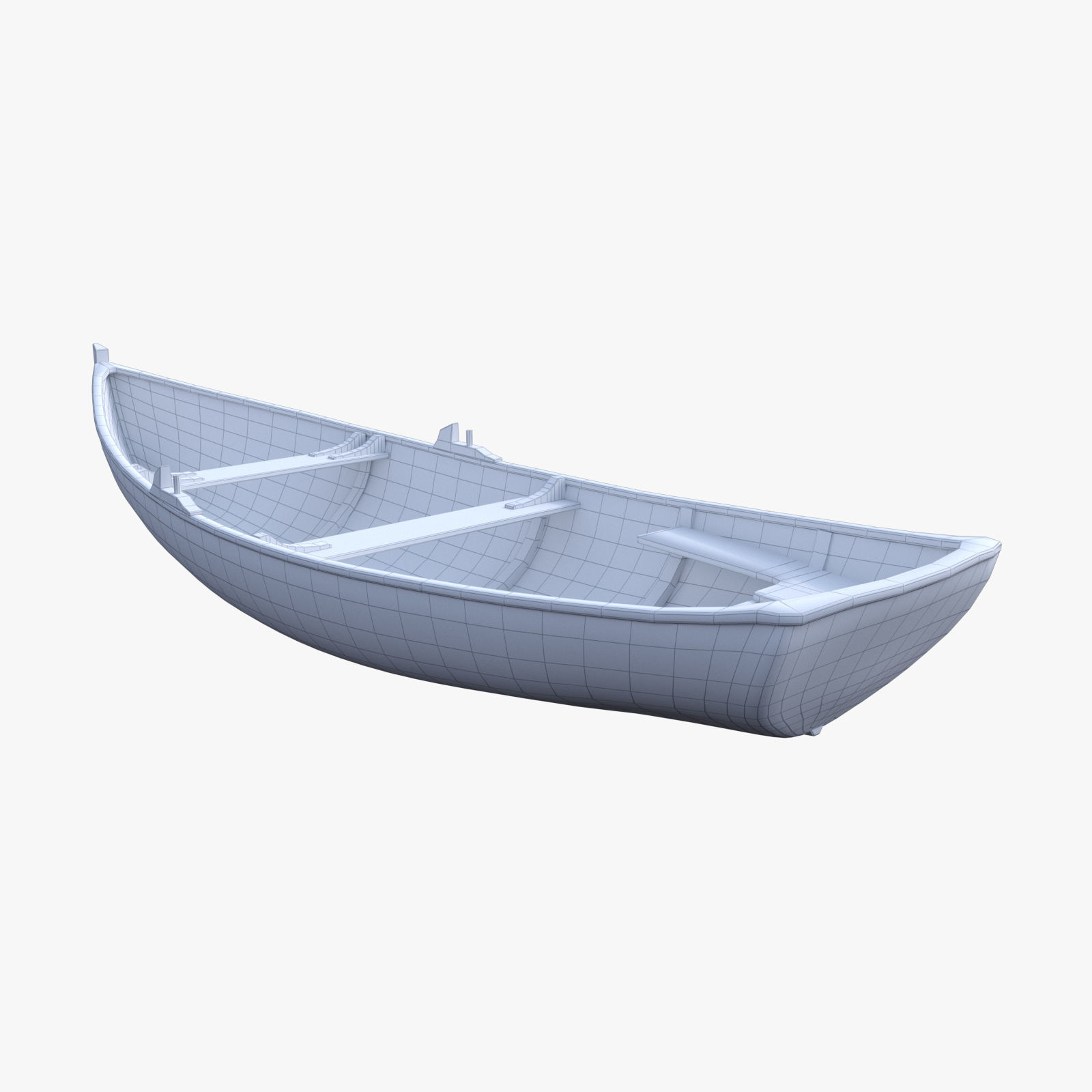 Old Boat Low-poly 3D model_13