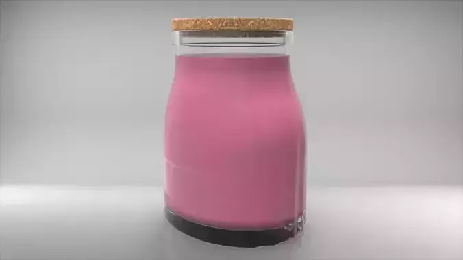Oval Jar 1000ml 3D model