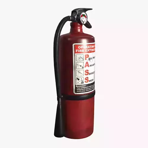 old fire extinguisher Low-poly 3D model