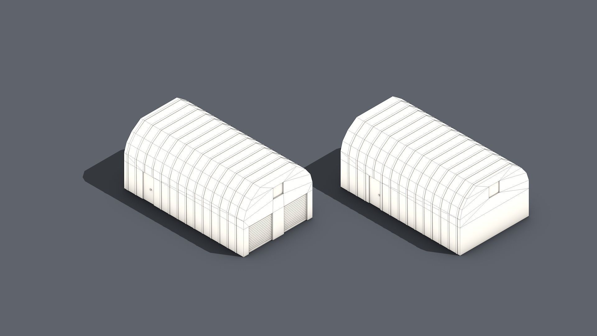 Low Poly Warehouse Logistics Isometric Low-poly 3D model_16