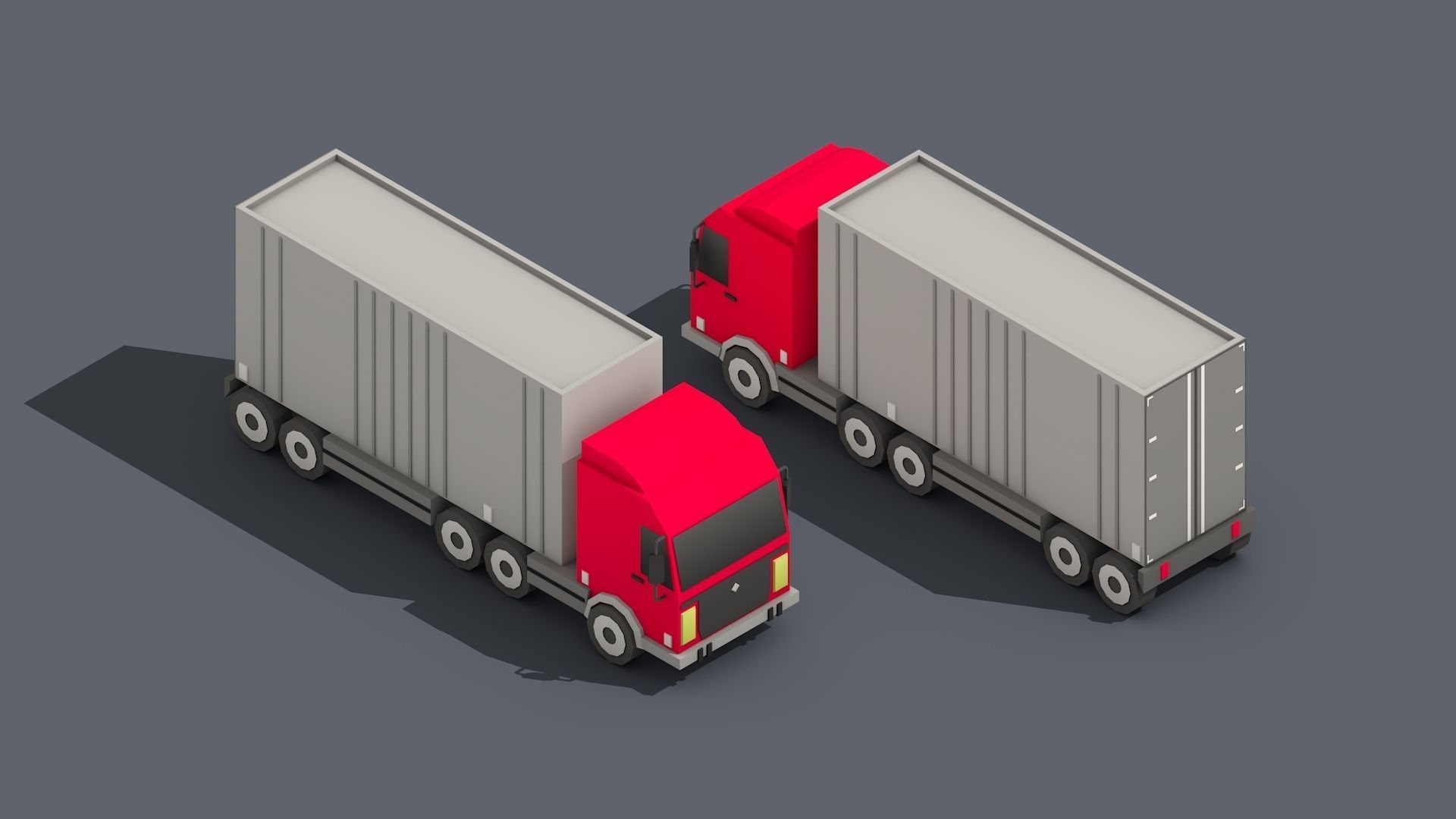 Low Poly Warehouse Logistics Isometric Low-poly 3D model_23