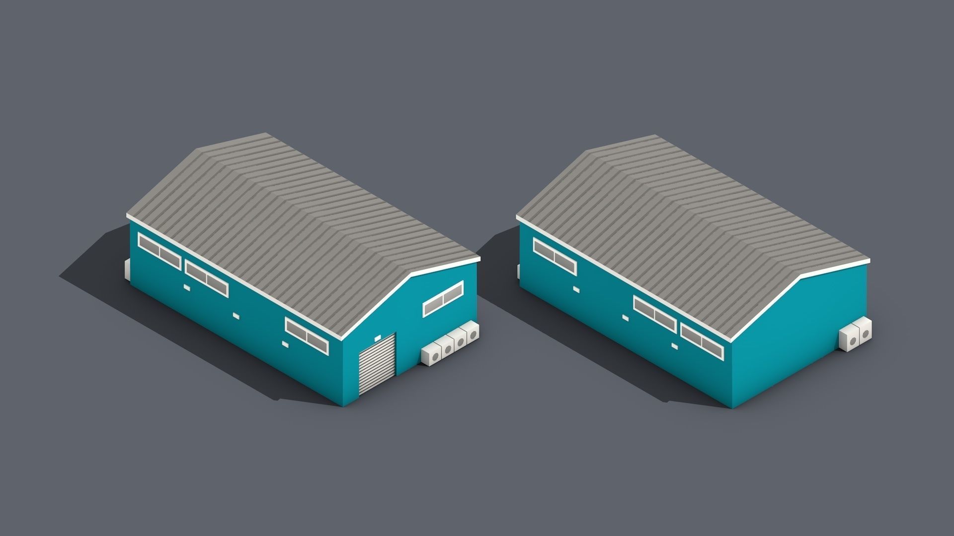 Low Poly Warehouse Logistics Isometric Low-poly 3D model_17