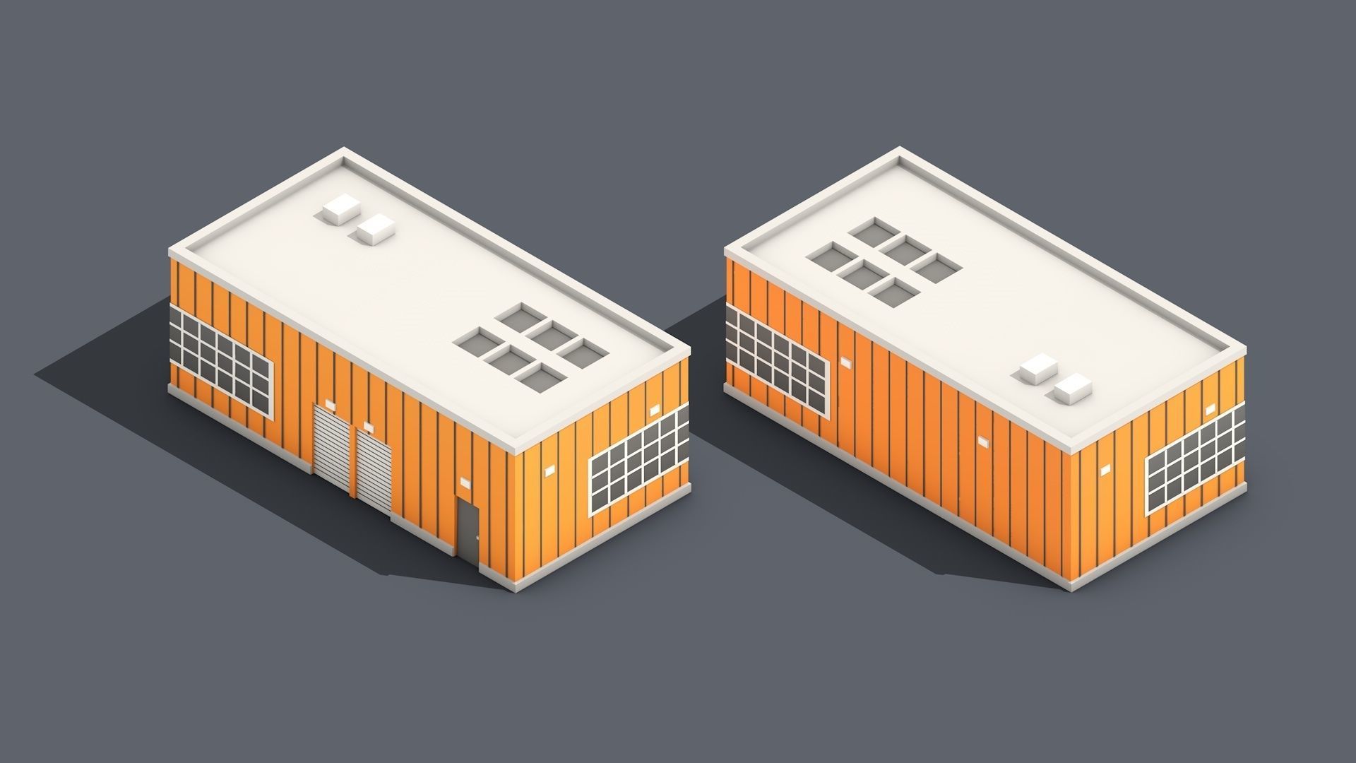 Low Poly Warehouse Logistics Isometric Low-poly 3D model_13