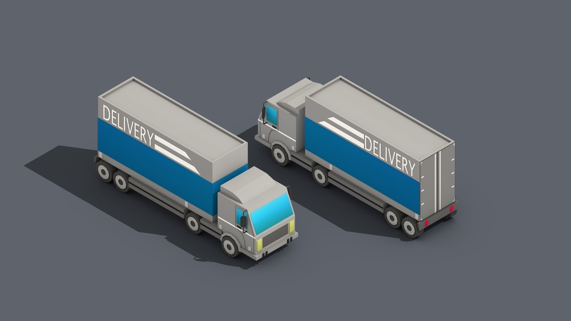 Low Poly Warehouse Logistics Isometric Low-poly 3D model_21