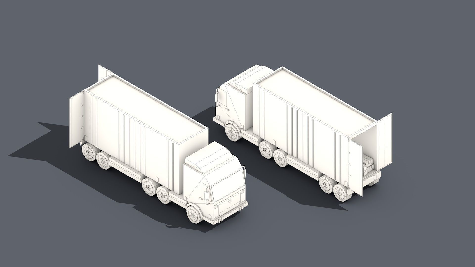 Low Poly Warehouse Logistics Isometric Low-poly 3D model_20