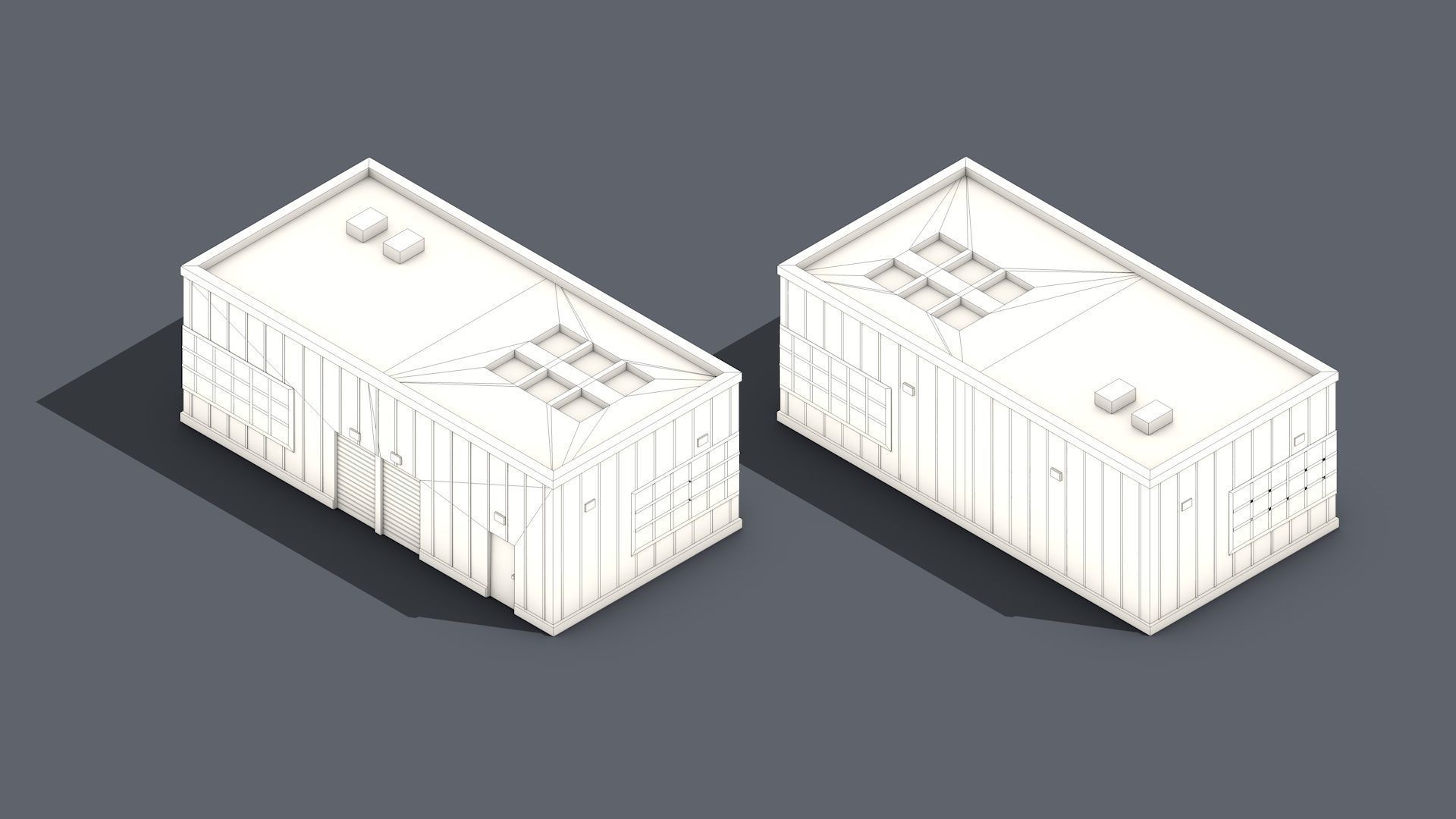 Low Poly Warehouse Logistics Isometric Low-poly 3D model_14