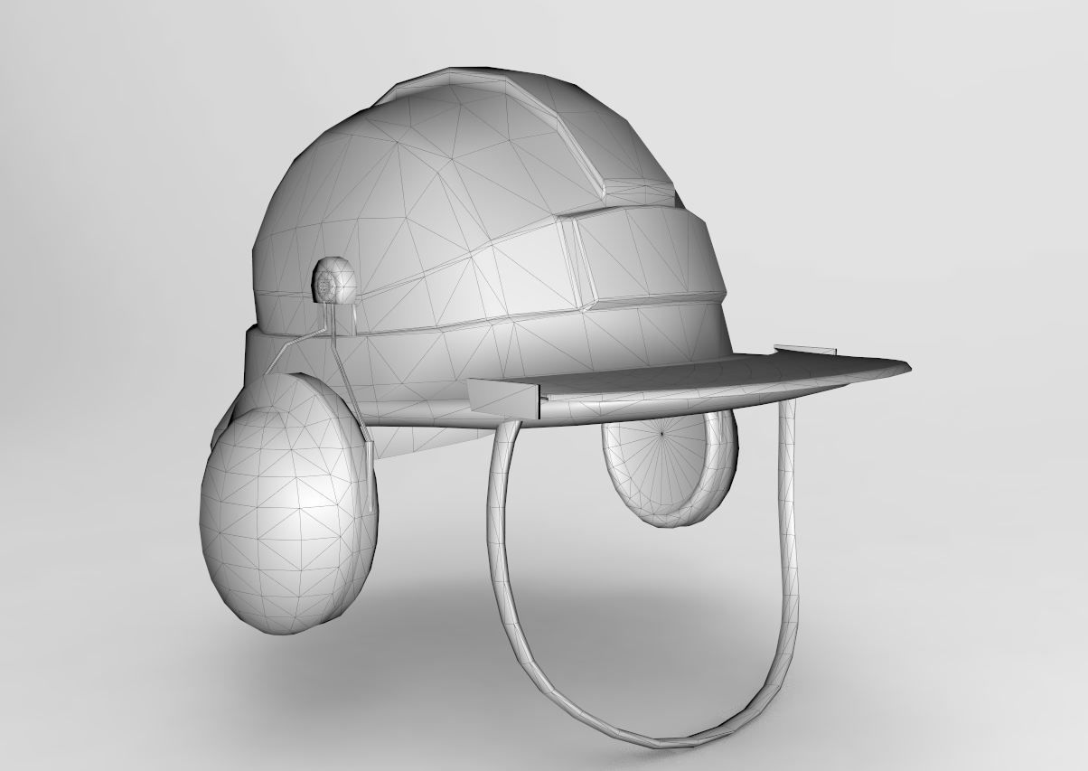 Lumberjack - Safety Helmet Low-poly 3D model_5