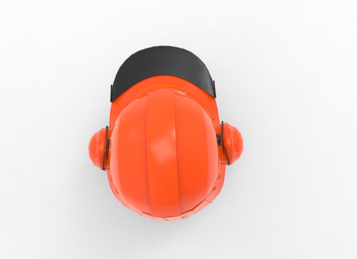 Lumberjack - Safety Helmet Low-poly 3D model_3