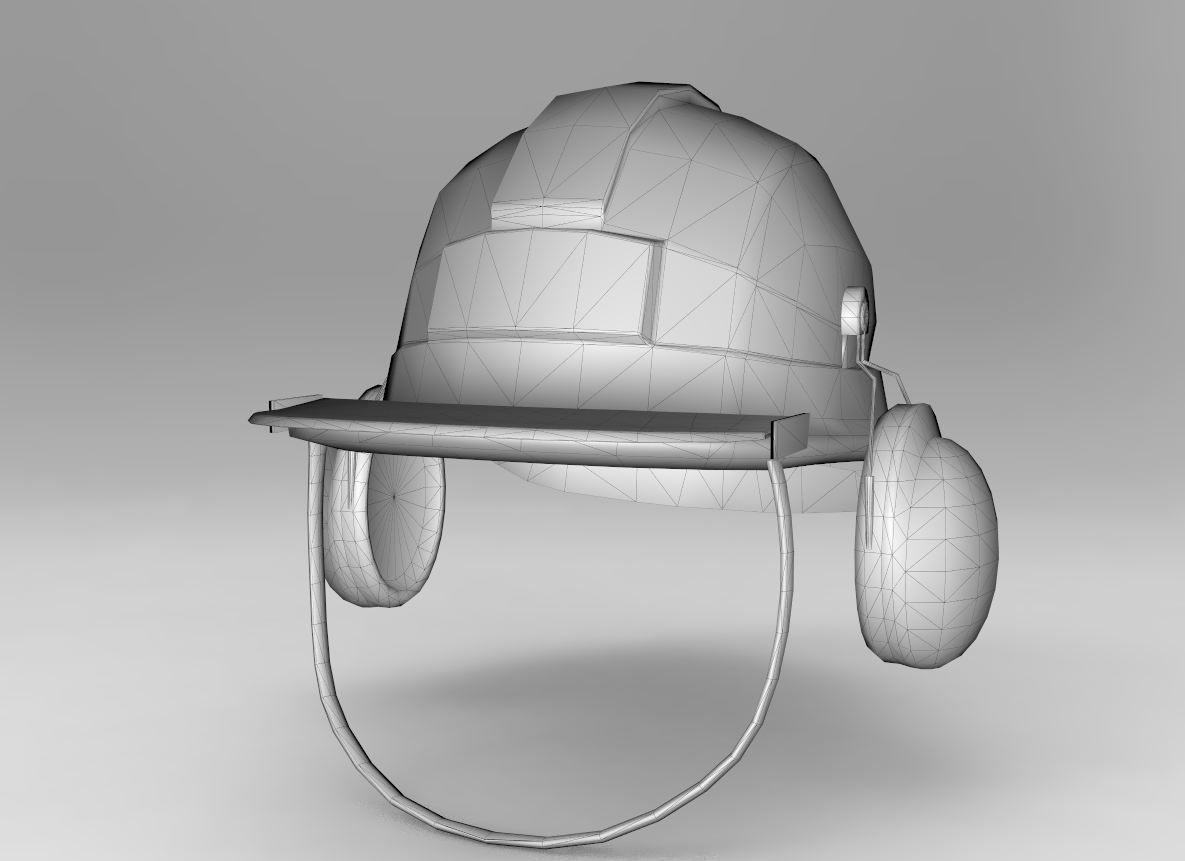 Lumberjack - Safety Helmet Low-poly 3D model_6