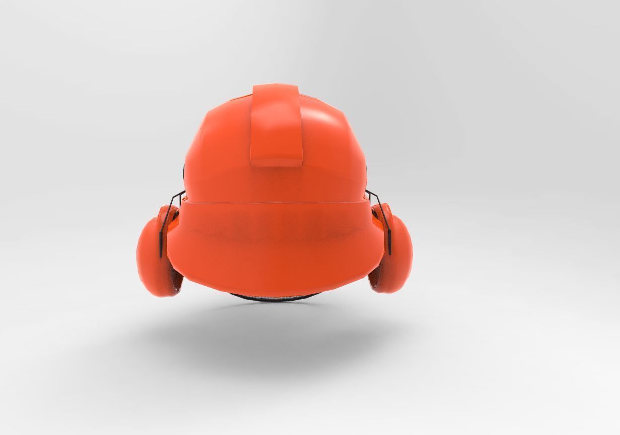 Lumberjack - Safety Helmet Low-poly 3D model_2