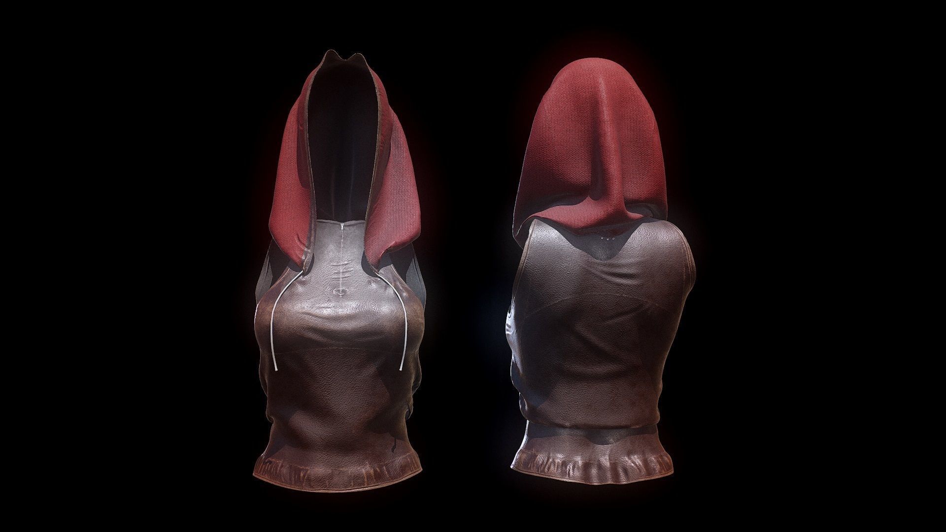 Dress 1 Low-poly 3D model_5