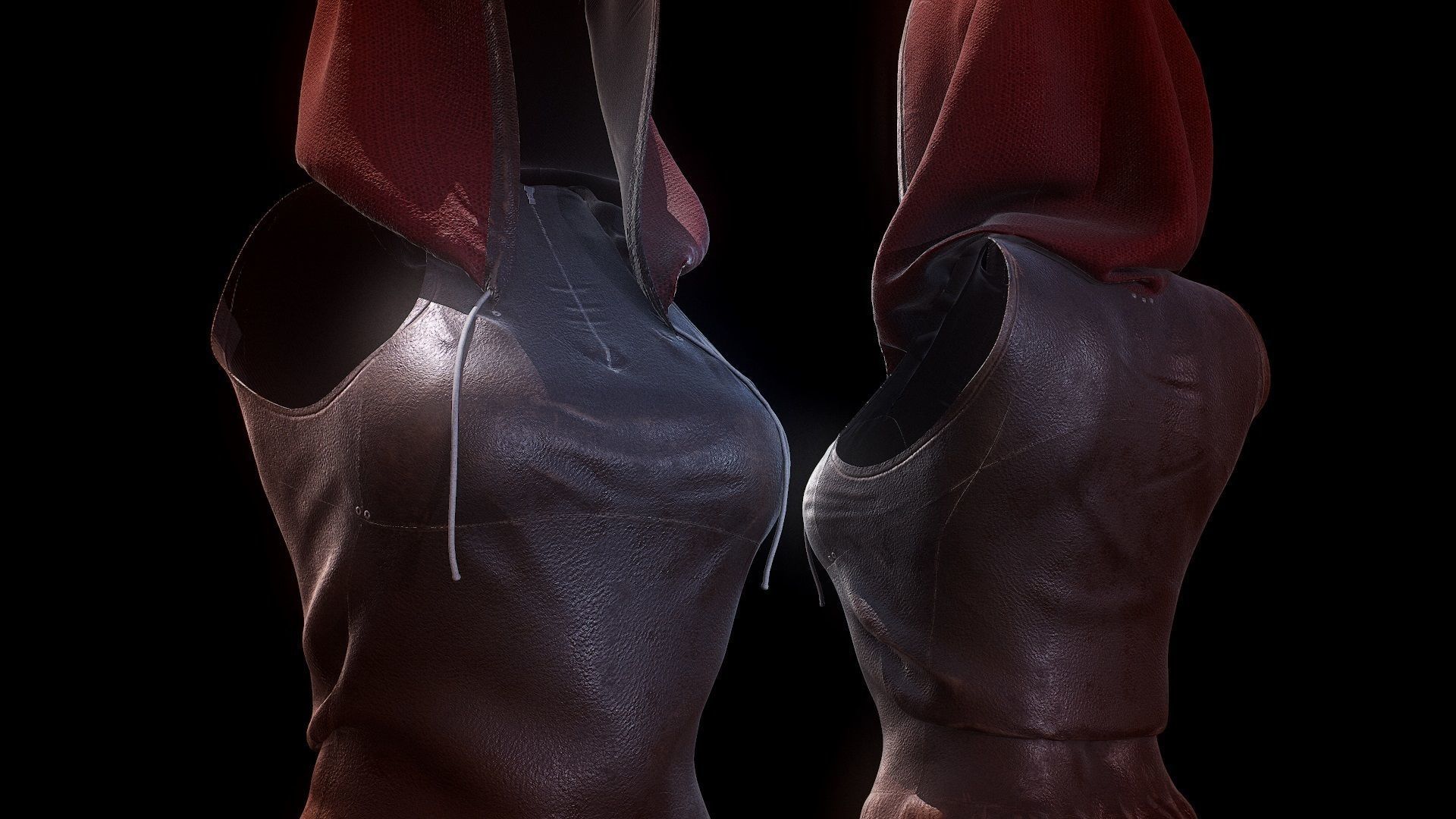 Dress 1 Low-poly 3D model_4