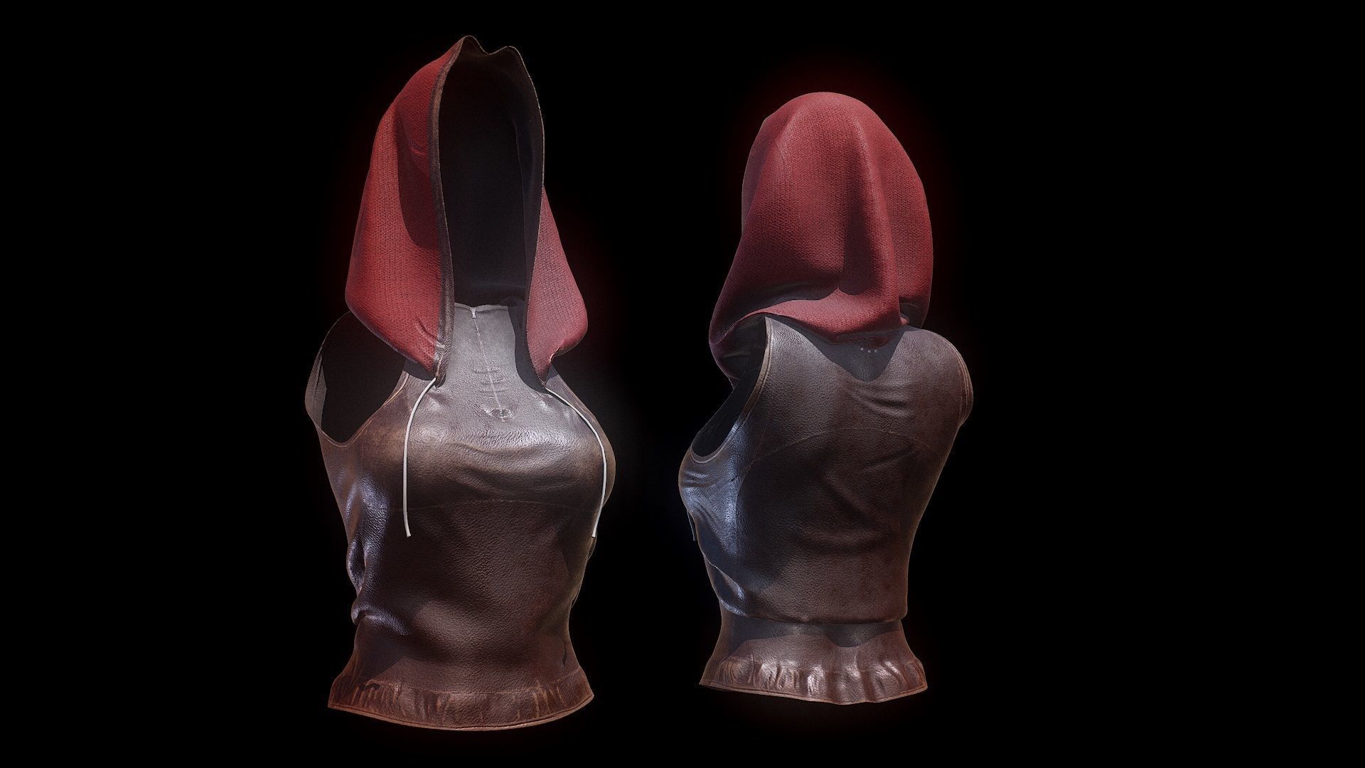 Dress 1 Low-poly 3D model_2