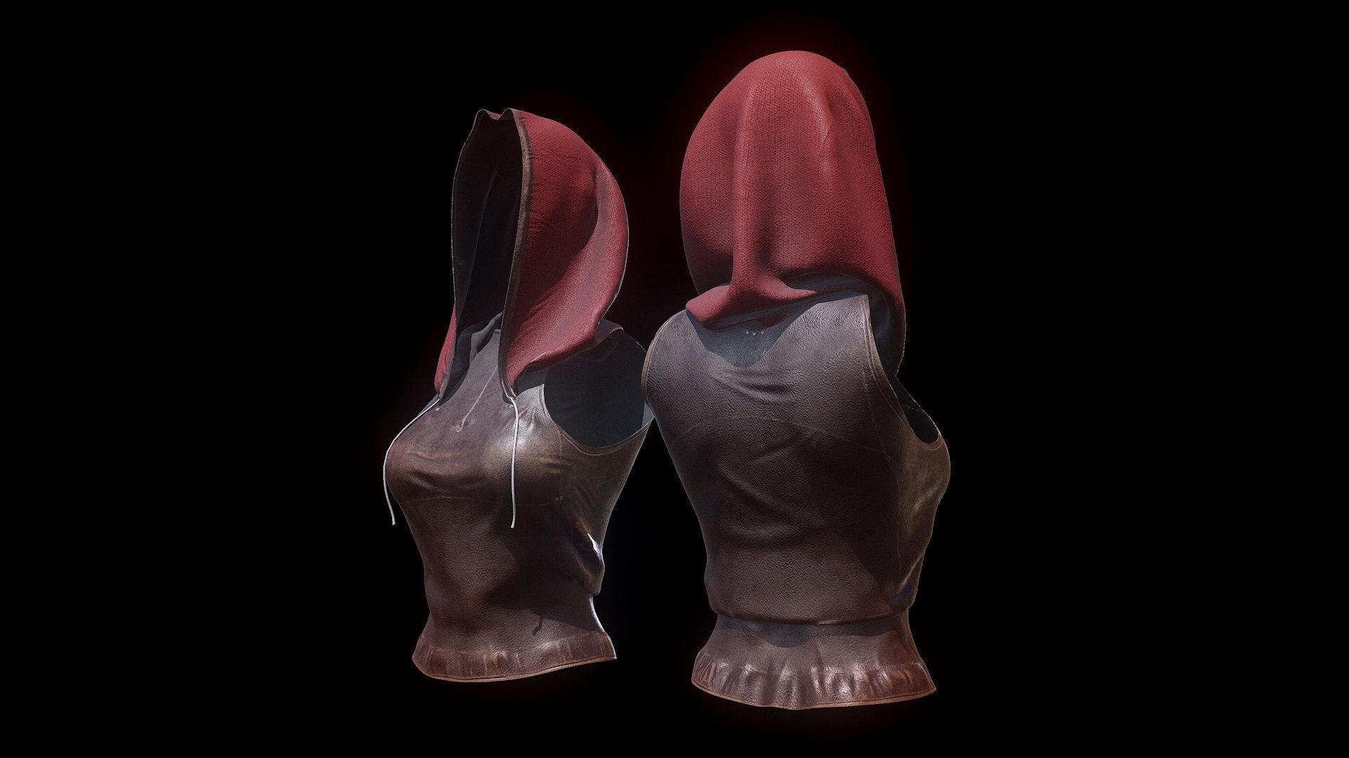 Dress 1 Low-poly 3D model_6