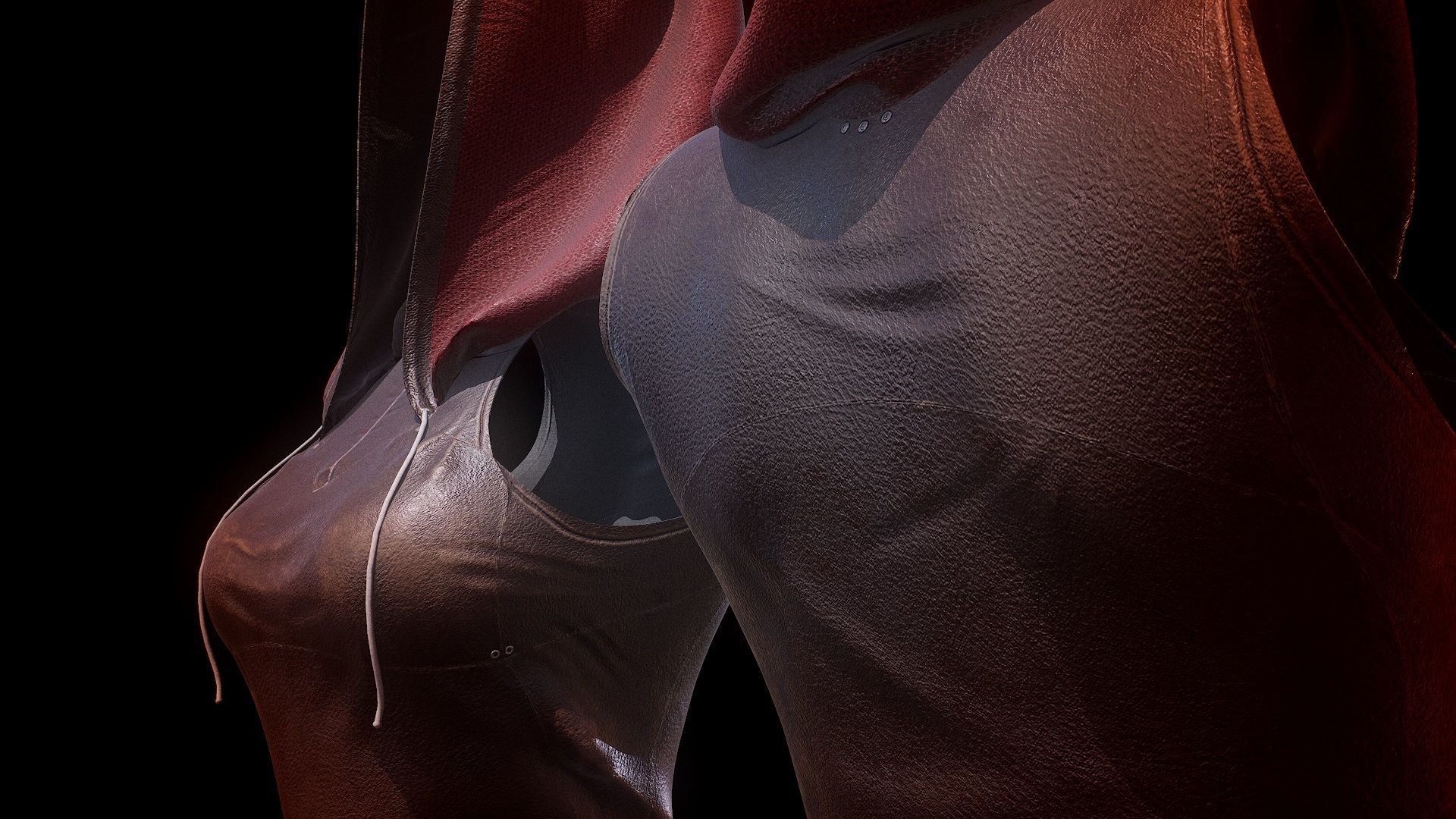 Dress 1 Low-poly 3D model_7