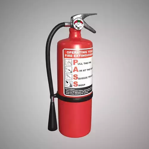 fire extinguisher Low-poly 3D model
