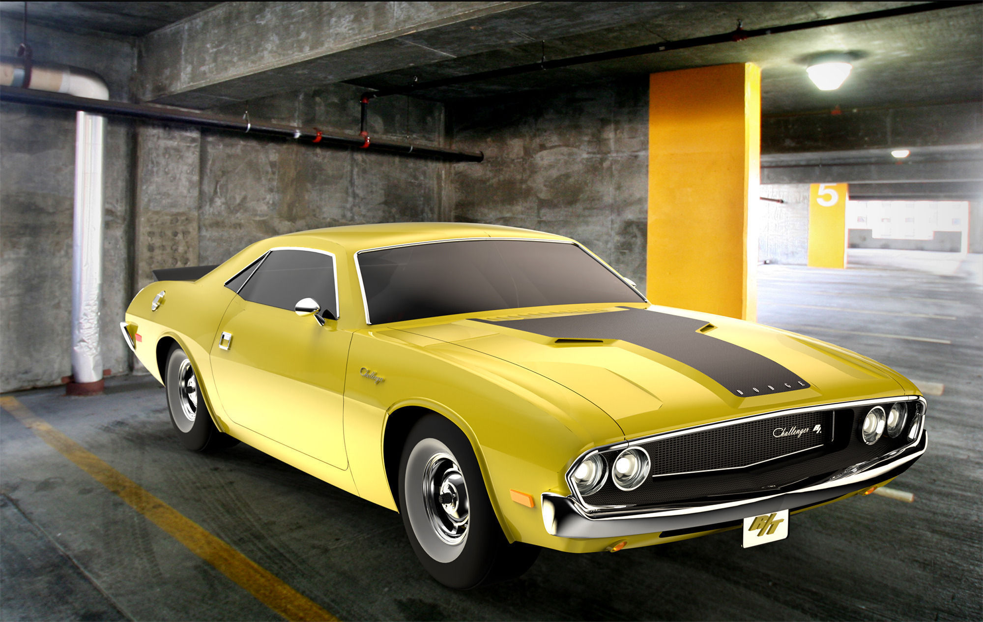 Dodge Challenger 1970 Free 3D model_10