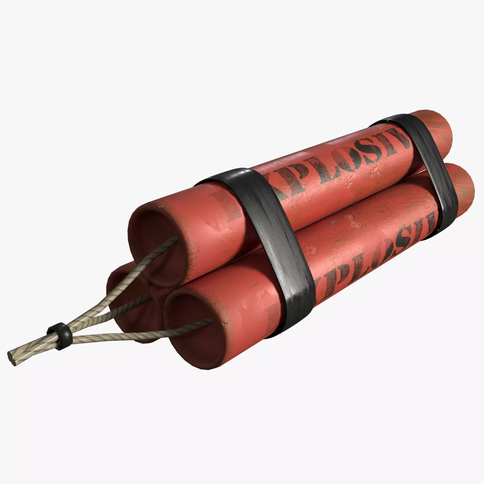 dynamite grenade Low-poly 3D model