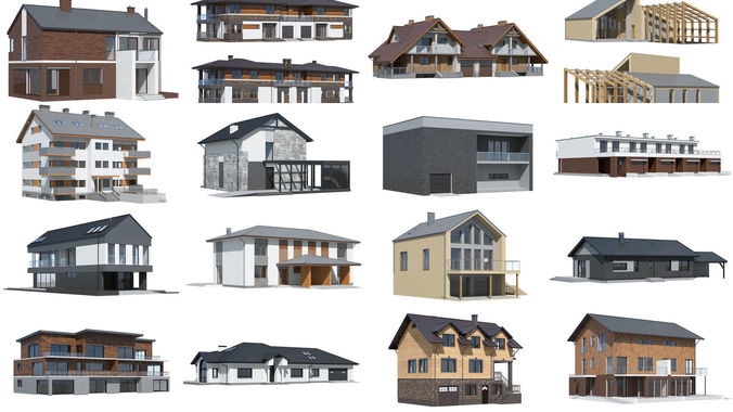 43 Models of Houses 3D Model Pack 3