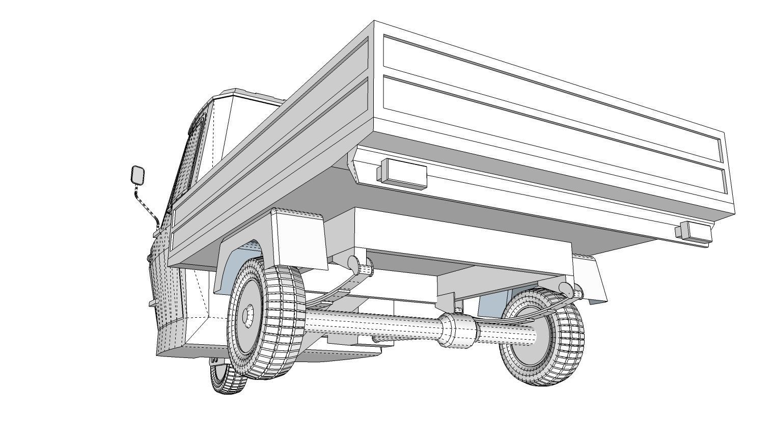 Three Wheel Pickup 3D model_15