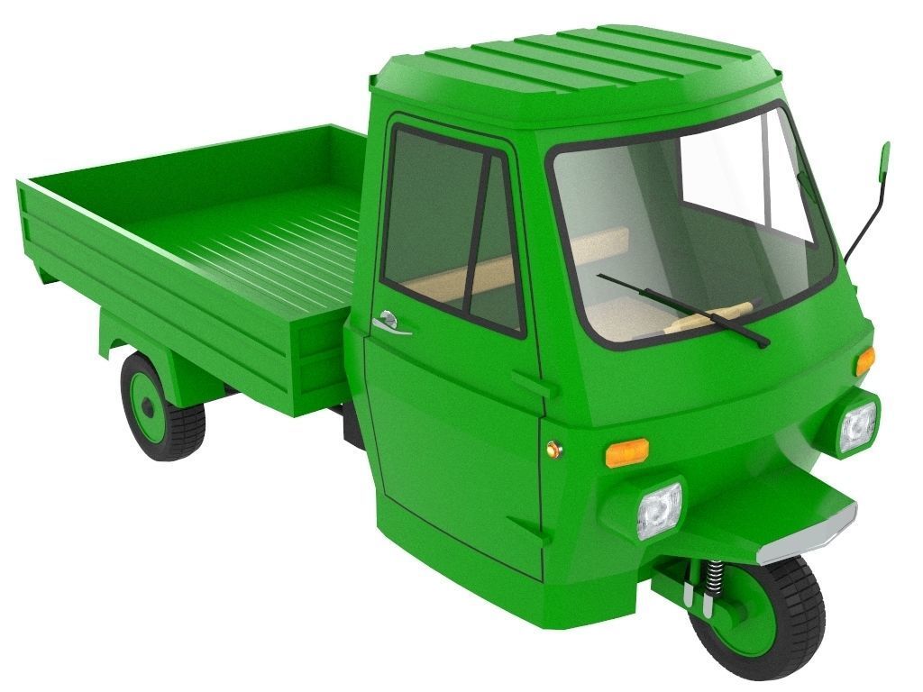 Three Wheel Pickup 3D model_8