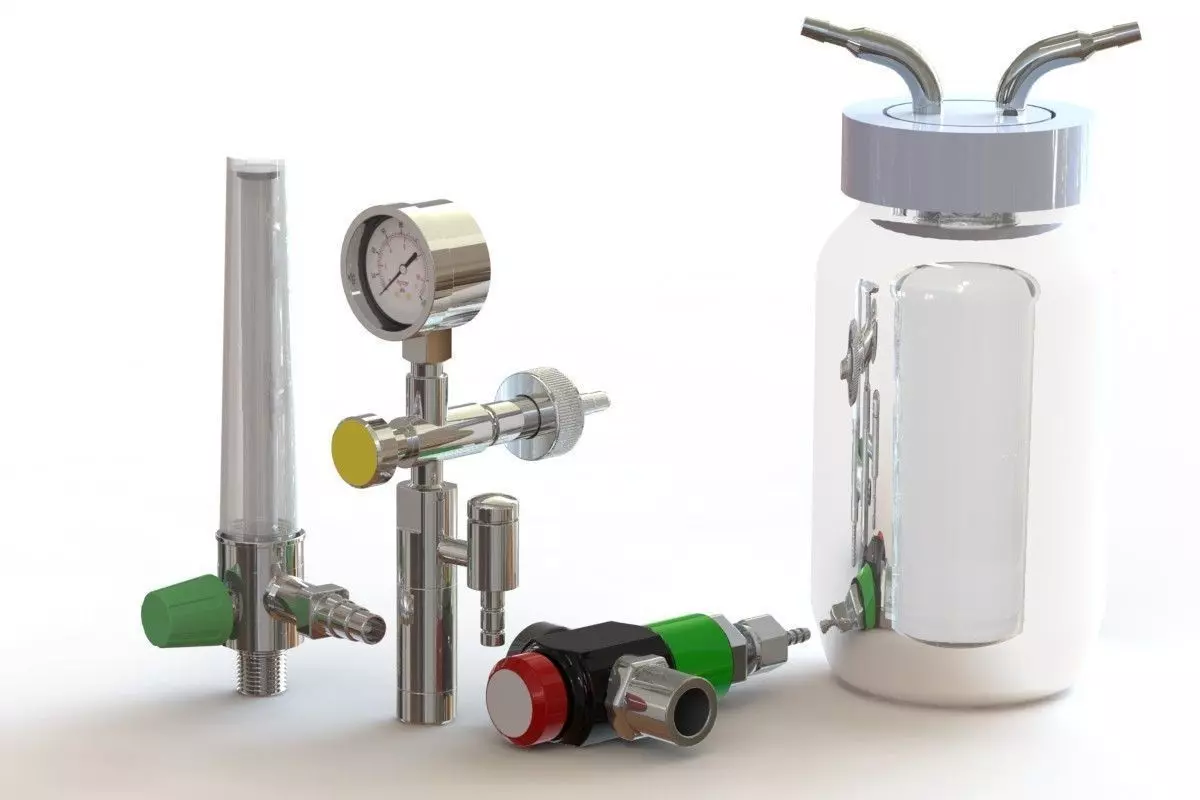 Medical Oxygen Instruments Free 3D model