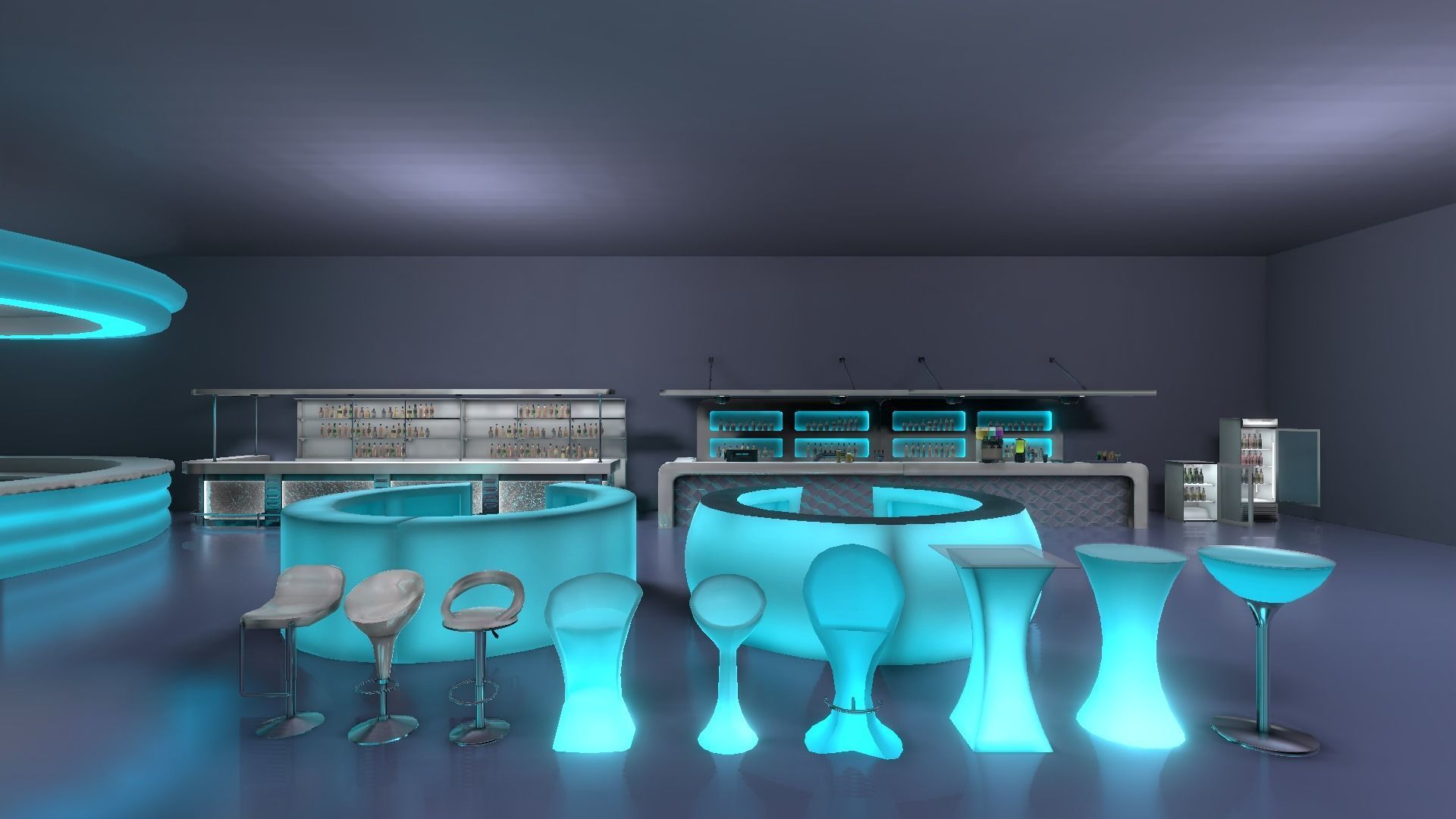 Night Club props - Unity Low-poly 3D model_7