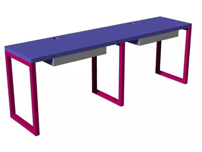 MESA OFICINA Free low-poly 3D model