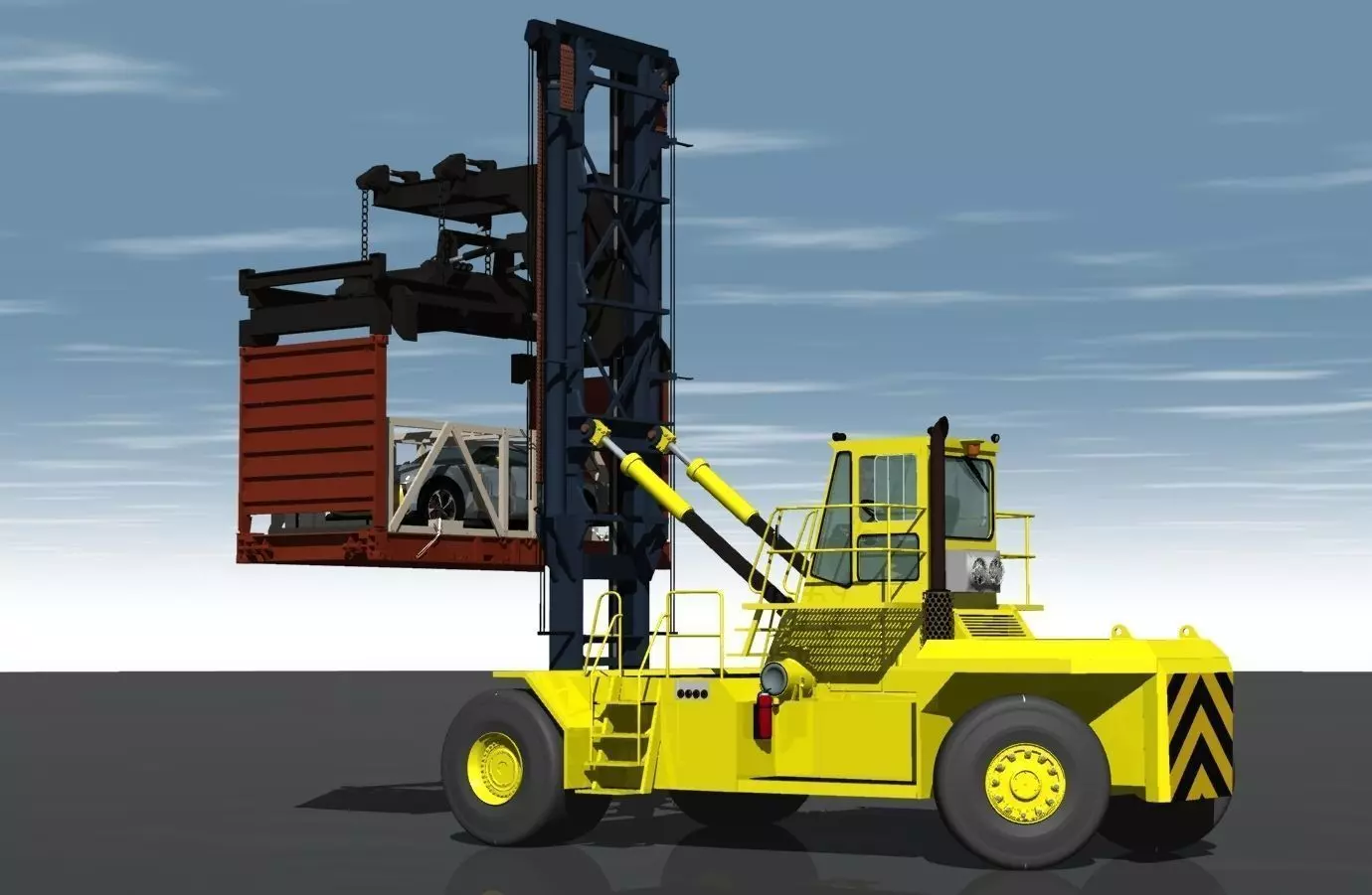 ForkLift Type General purpose Container Handler 3D model_0