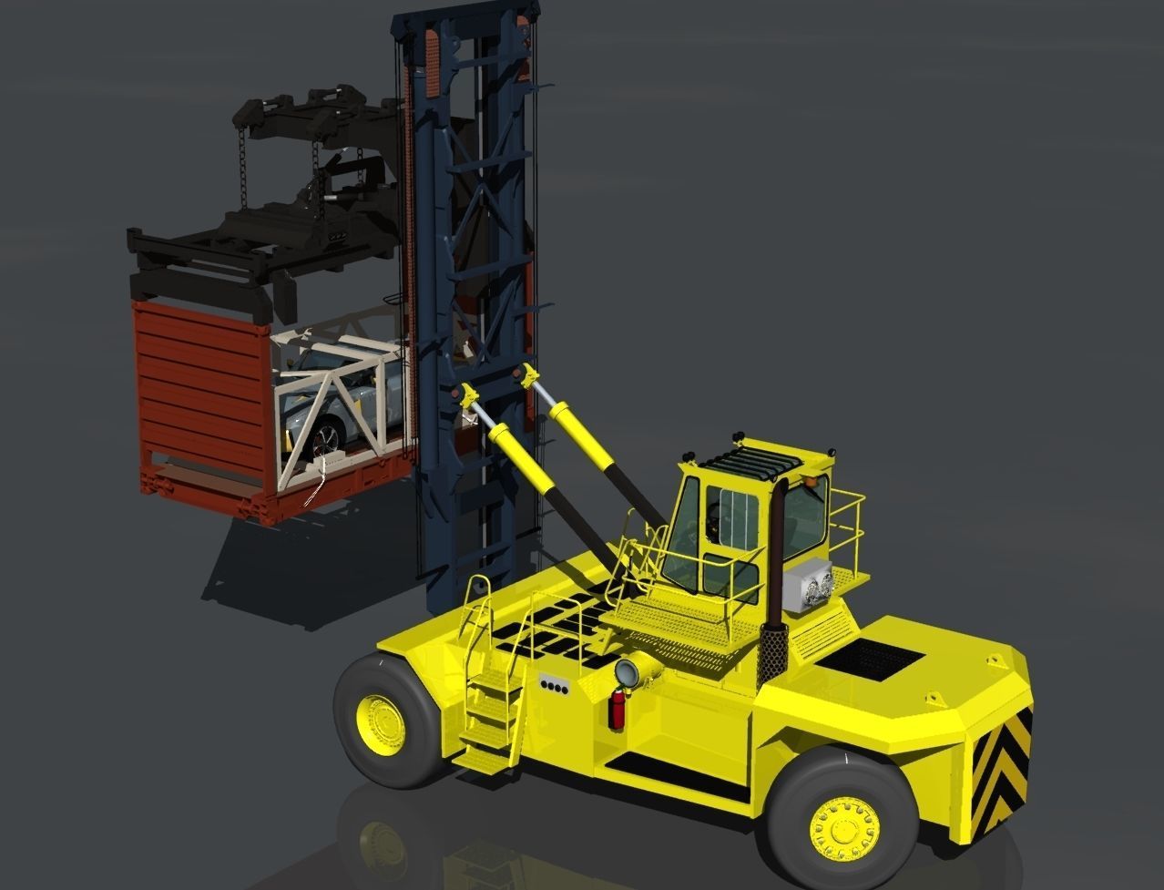 ForkLift Type General purpose Container Handler 3D model_2