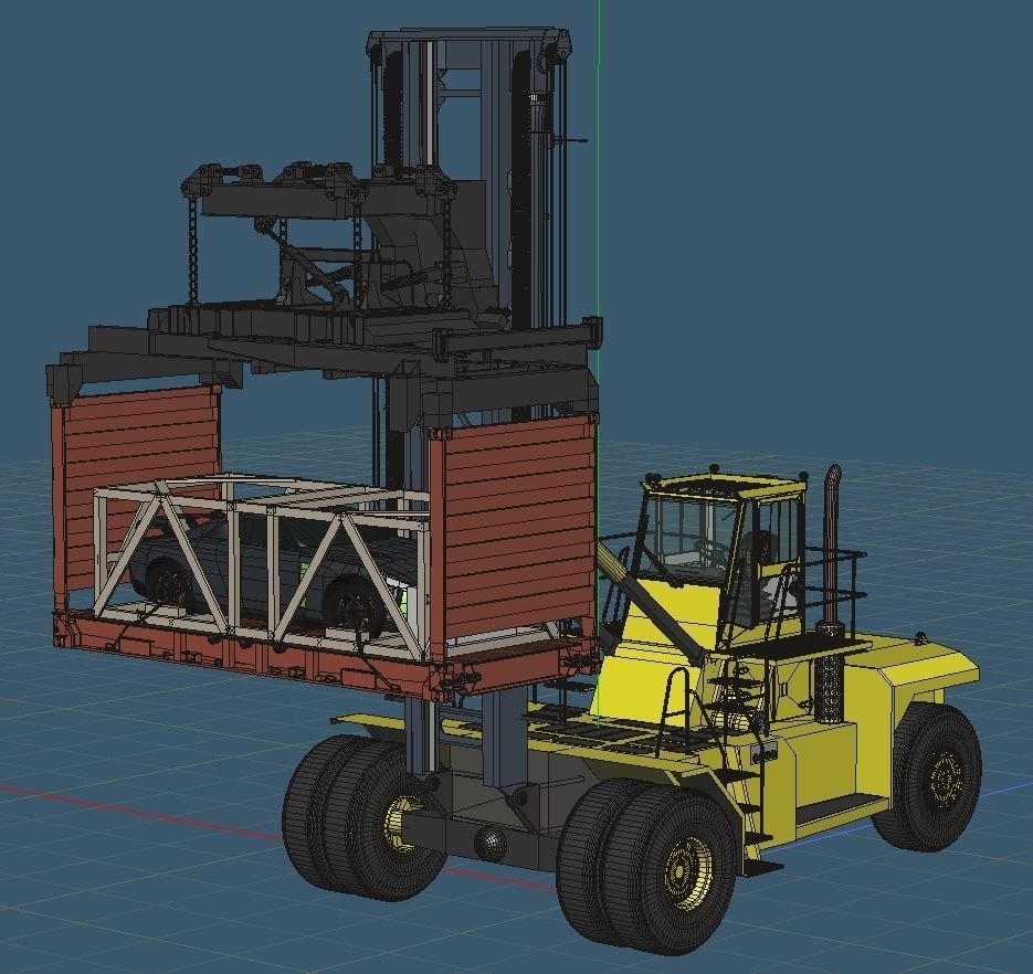 ForkLift Type General purpose Container Handler 3D model_5