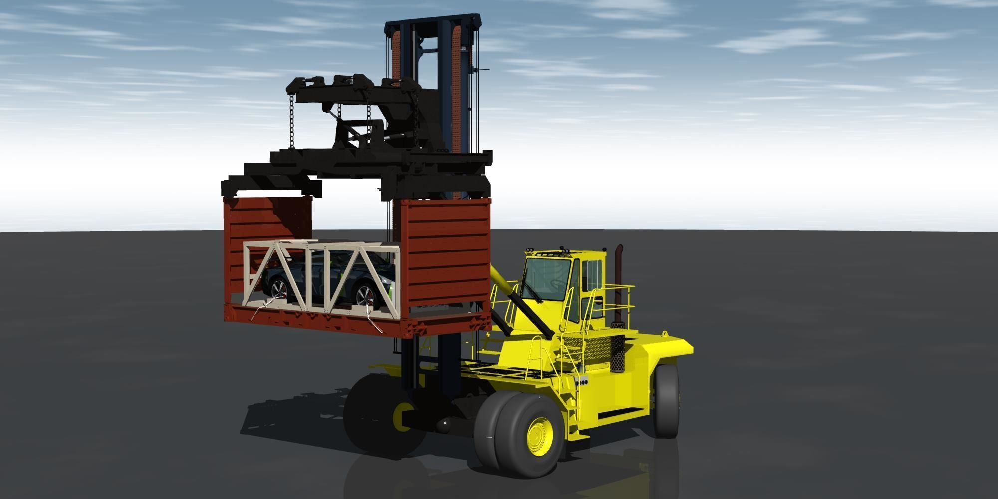 ForkLift Type General purpose Container Handler 3D model_1