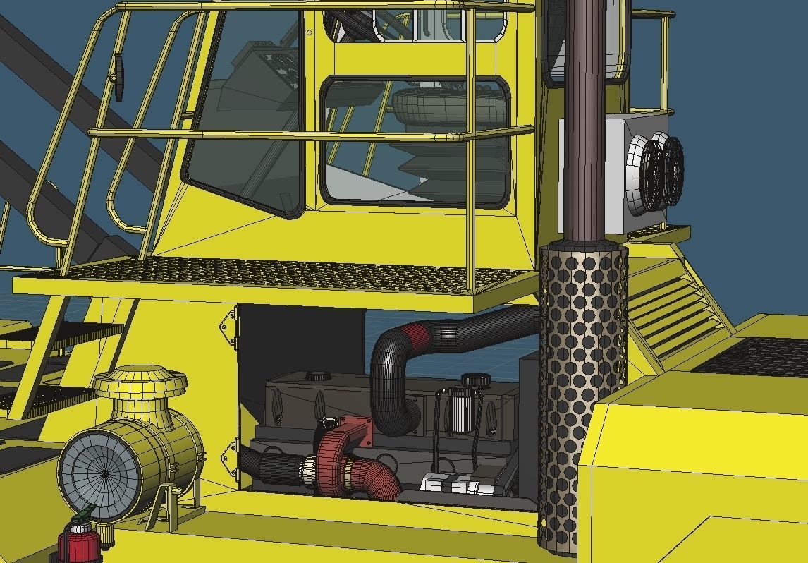 ForkLift Type General purpose Container Handler 3D model_14