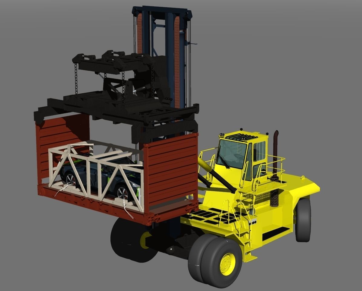 ForkLift Type General purpose Container Handler 3D model_3