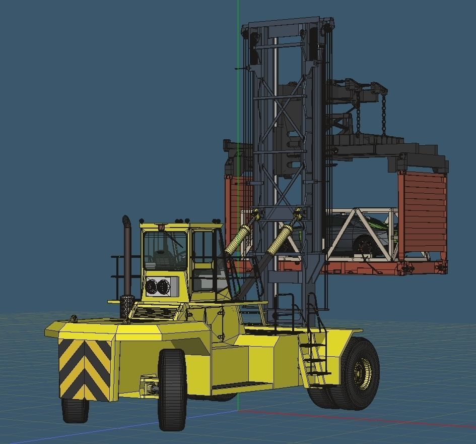 ForkLift Type General purpose Container Handler 3D model_4