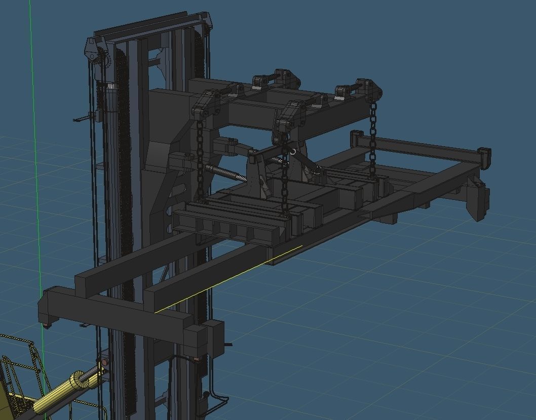 ForkLift Type General purpose Container Handler 3D model_9