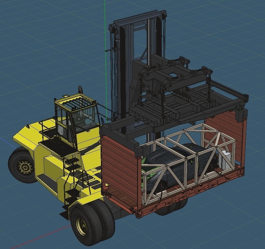ForkLift Type General purpose Container Handler 3D model_6
