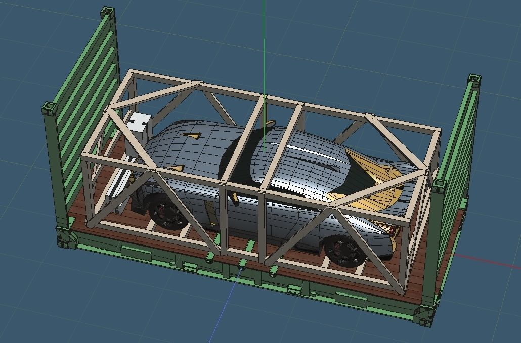 ForkLift Type General purpose Container Handler 3D model_11