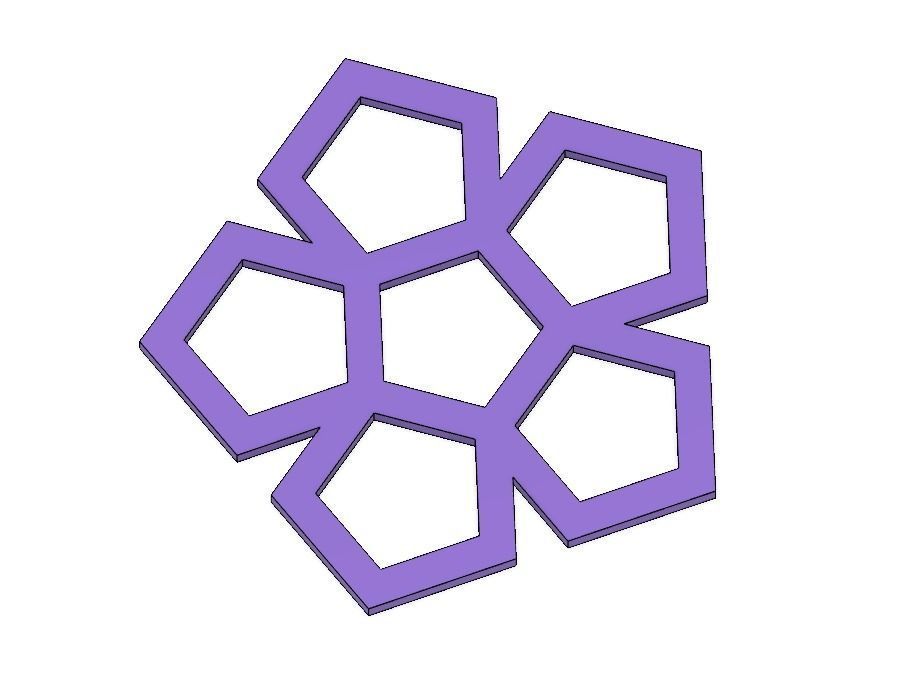 Geometric Shapes and Scribbles Coaster Set 3D print model_9