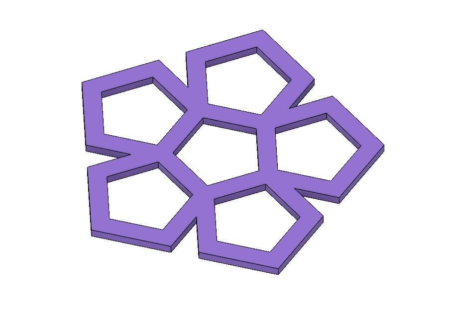 Geometric Shapes and Scribbles Coaster Set 3D print model_7
