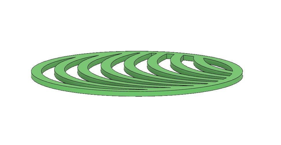 Geometric Shapes and Scribbles Coaster Set 3D print model_2